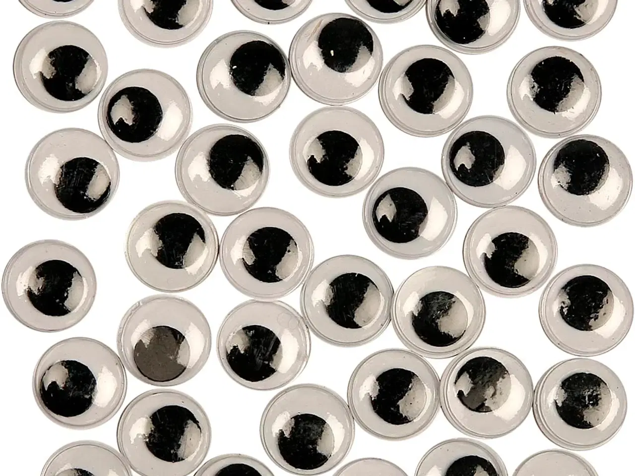 Billede 1 - Rulleøjne, uden klæb, diam. 12 mm, 30stk./ 1 pk.