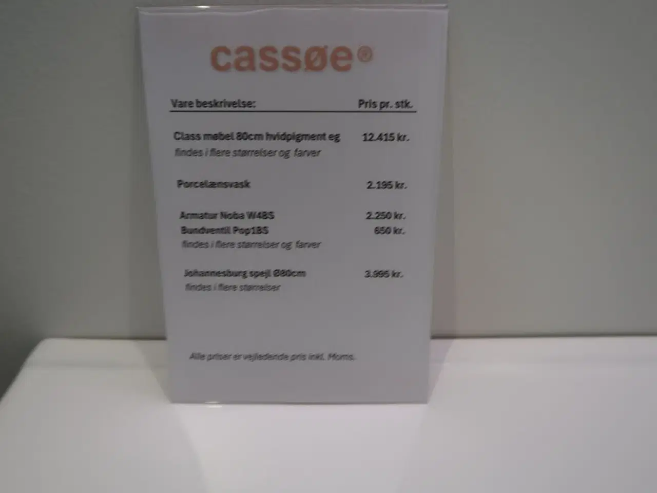 Billede 6 - Badmødel CASSØE Class Hvidpigment Eg med vask, uden armatur