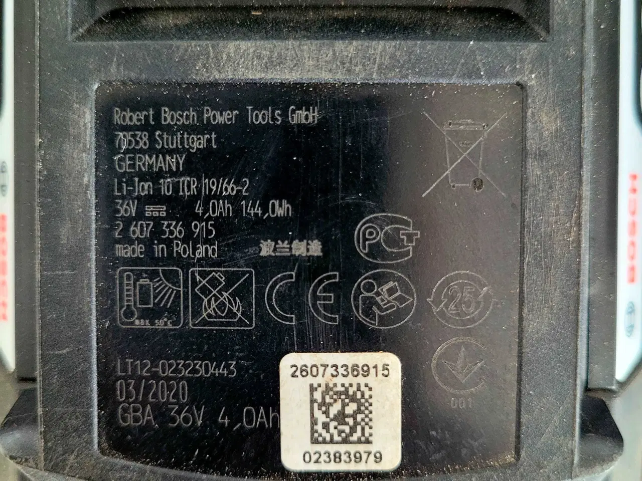 Billede 4 - 2 stk Bosch 36 volt 4.0ah batterier