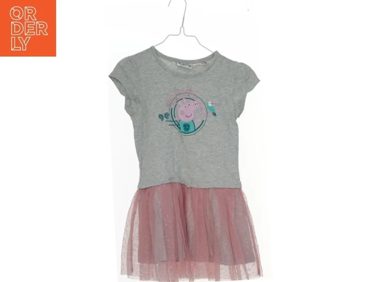 Billede 1 - Børnekjole med motiv fra Peppa Pig (str. 110)