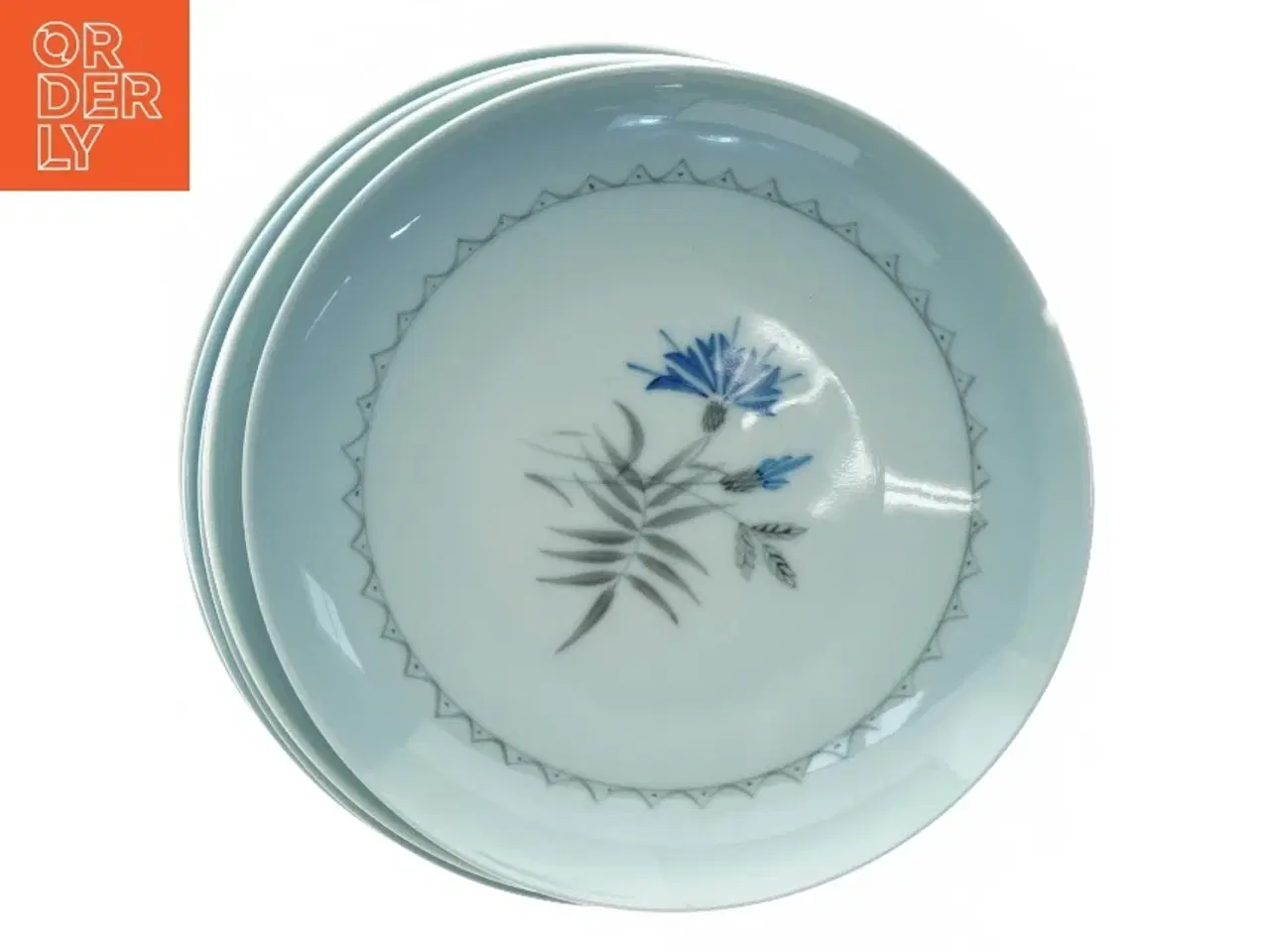 Billede 1 - Blå kornblomst, demeter, porcelænstallerkener fra Bing Og Grøndal (str. Diameter 15,5 cm)