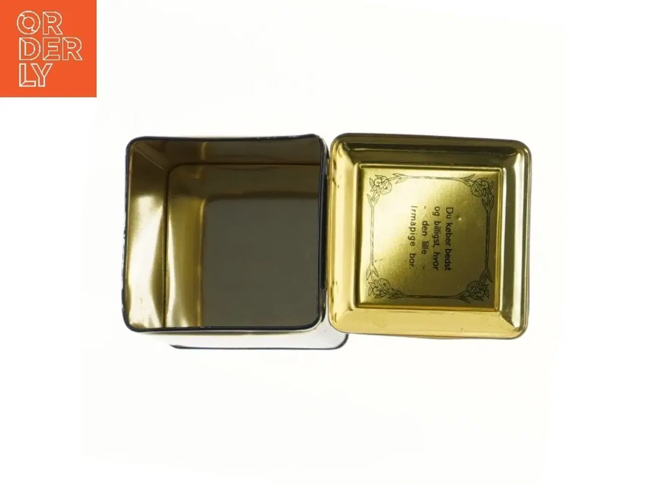 Billede 3 - Retro opbevaringsdåse fra Irma (str. 10,5x9,3x9,3 cm)