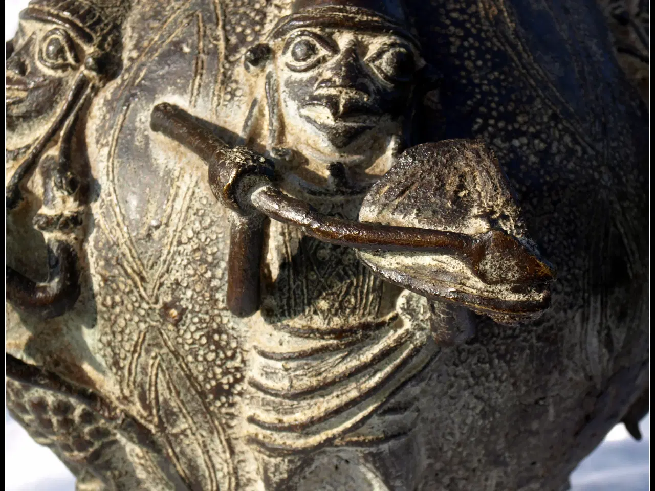 Billede 4 - Bronze Urne Benin Stor