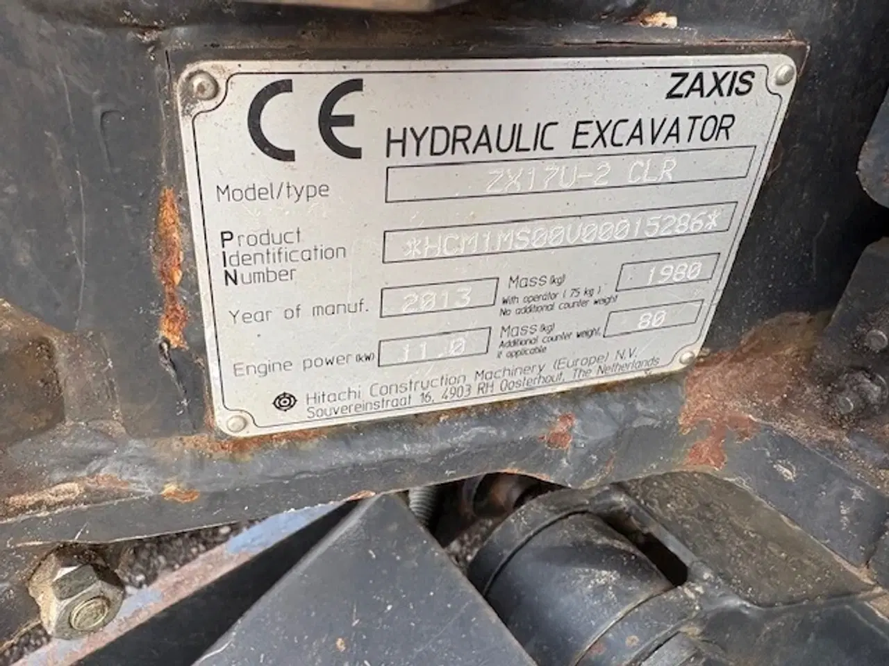 Billede 8 - Hitachi ZX17U-2 CLR KUN 750 TIMER