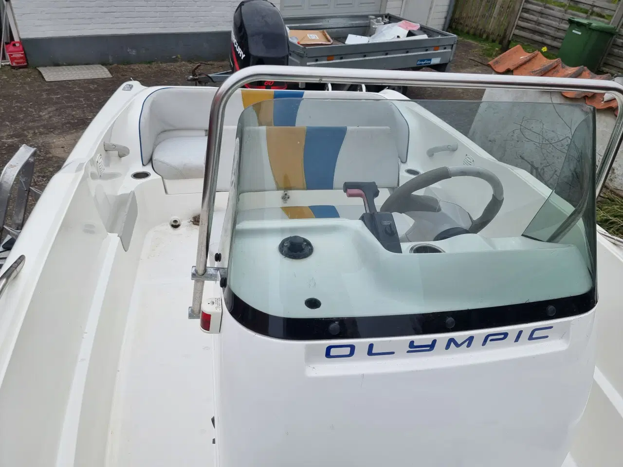 Billede 4 - Olympic styrepultbåd m. motor og trailer