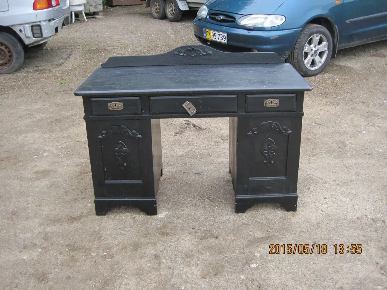 Billede 1 - egetræs skrivebord