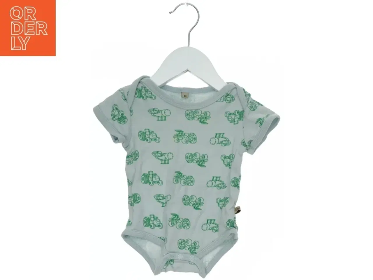 Billede 1 - Lyseblå bodystocking med grønne traktorer (str. 68)