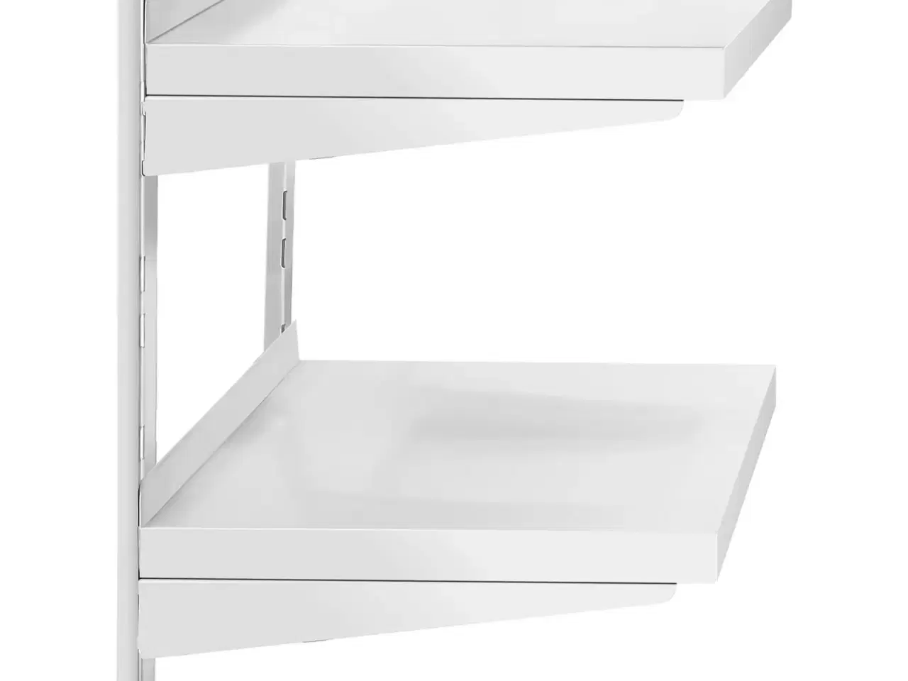 Billede 2 - Væghylde i rustfrit stål – dobbeltmodel – 60x40 cm