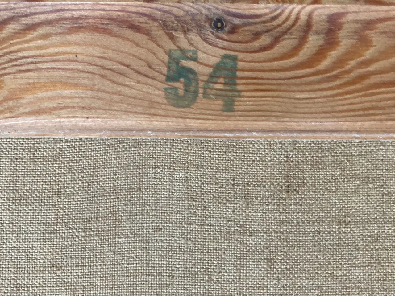 Billede 3 - E. Brodersen maleri landskab med hus og å i ramme