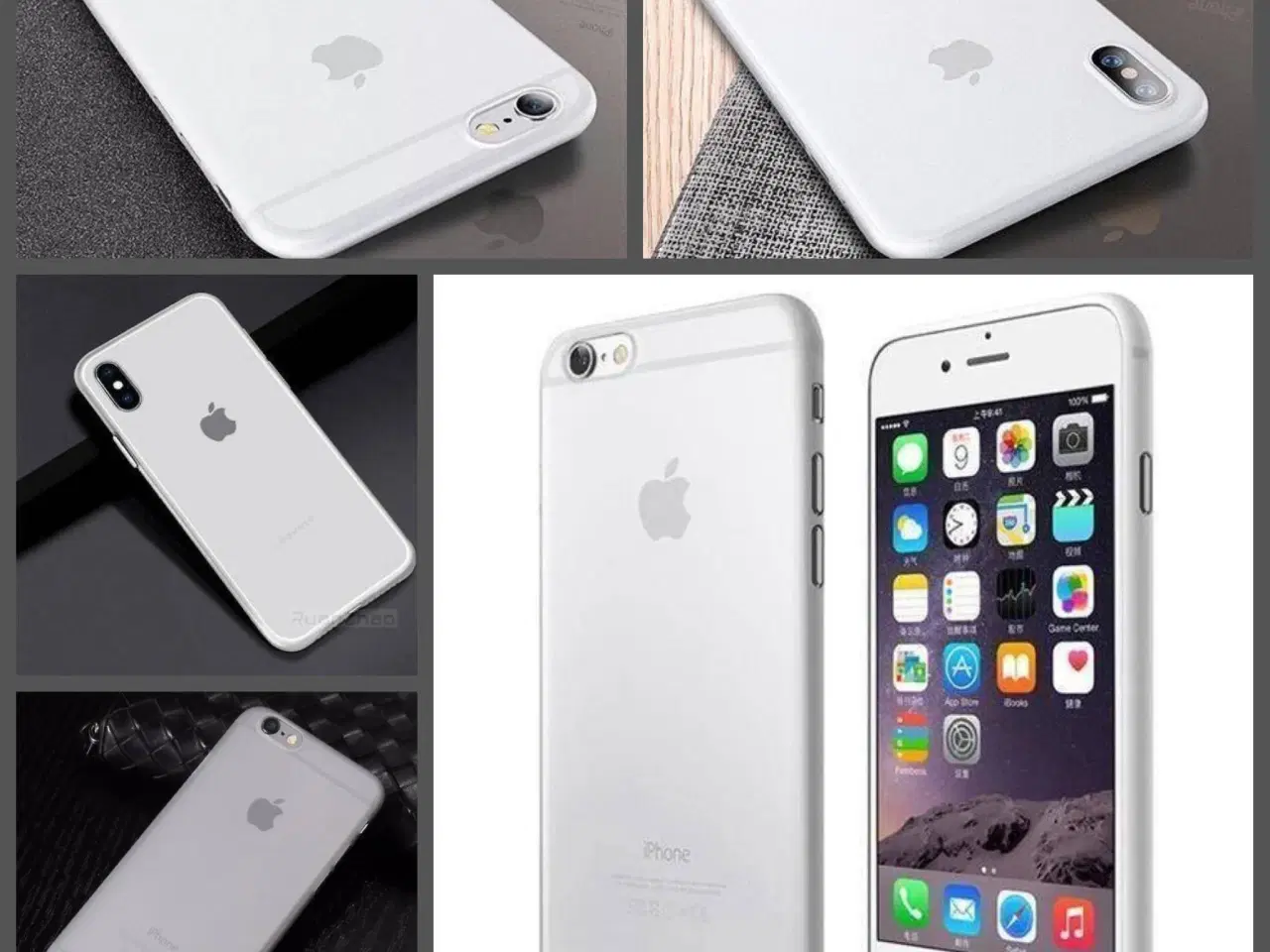 Billede 1 - Mat hvid silikone cover iPhone 