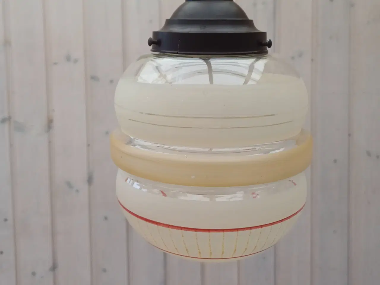 Billede 7 - Vintage/Retro loftlampe med glasskærm og bakelit