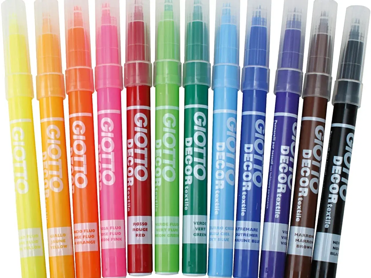 Billede 1 - GIOTTO Stoftusch 4 mm, 12 Ass. Farver til Tekstil