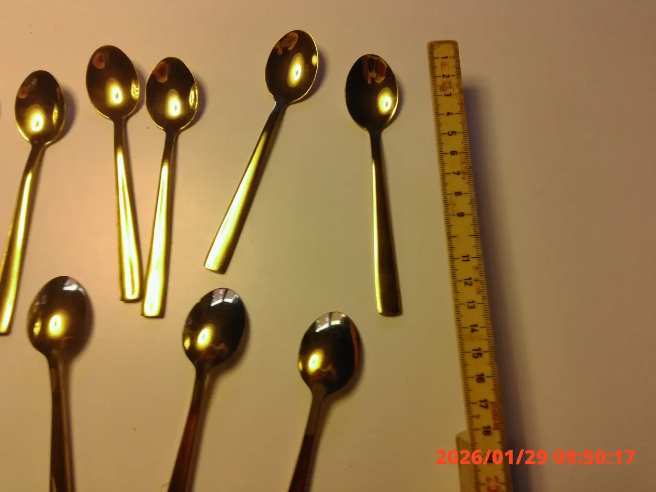Billede 3 - 11 kaffeskeer i guld farve mærke Raw