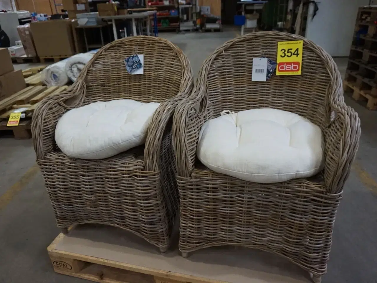 Billede 3 - 2 stk Rimini kurvestole med hynder