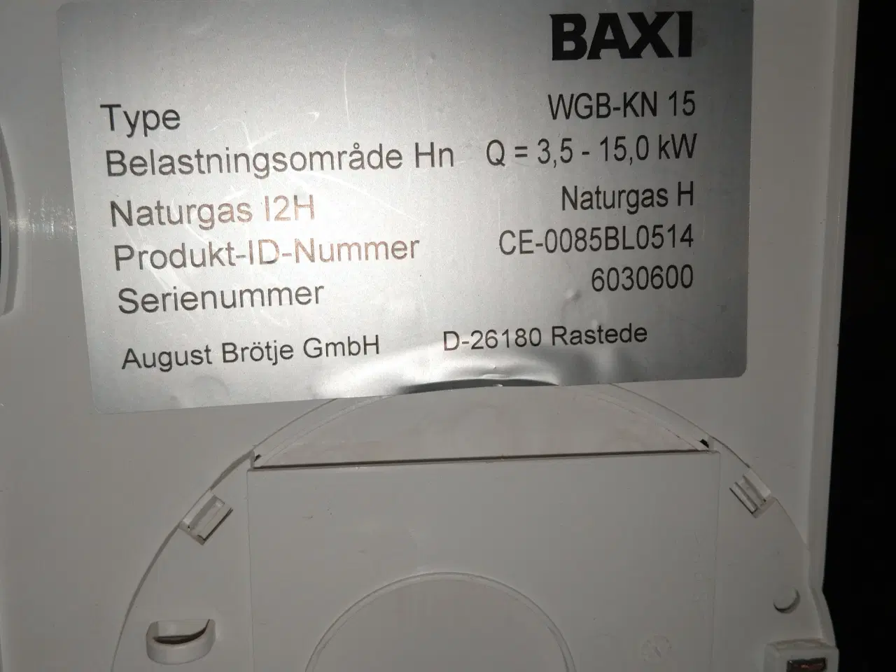 Billede 3 - Baxi gasfyr med varmtvandsbeholder 