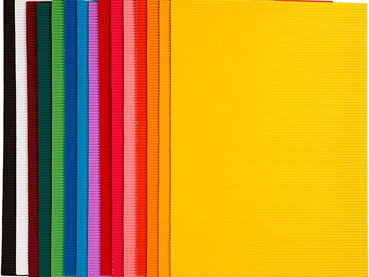 Billede 1 - Bølgekarton, ark 25x35 cm, 80 g, 15ass. ark/ 1 pk.