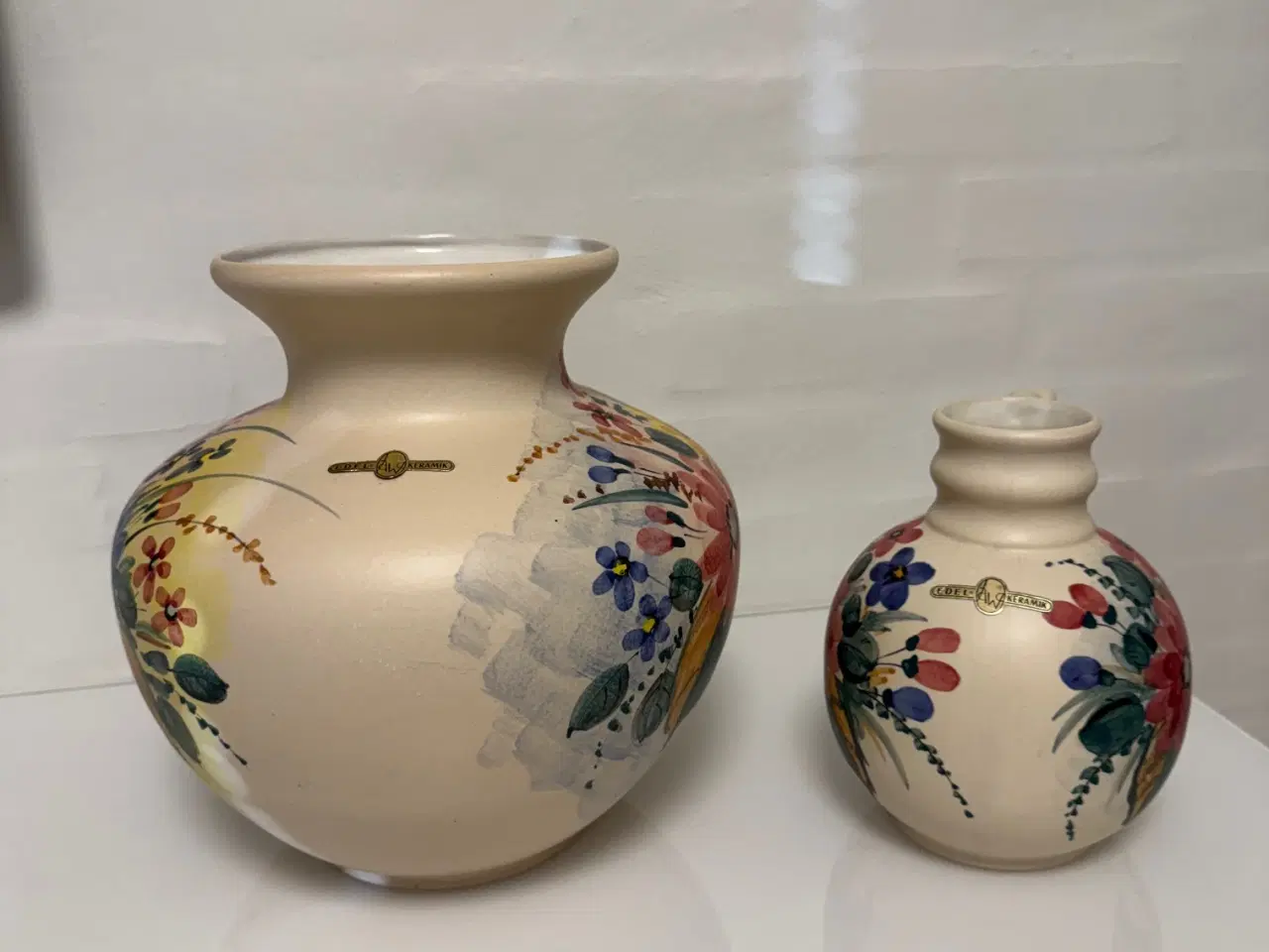 Billede 2 - Håndmalede Jawe vaser fra Edel Keramik