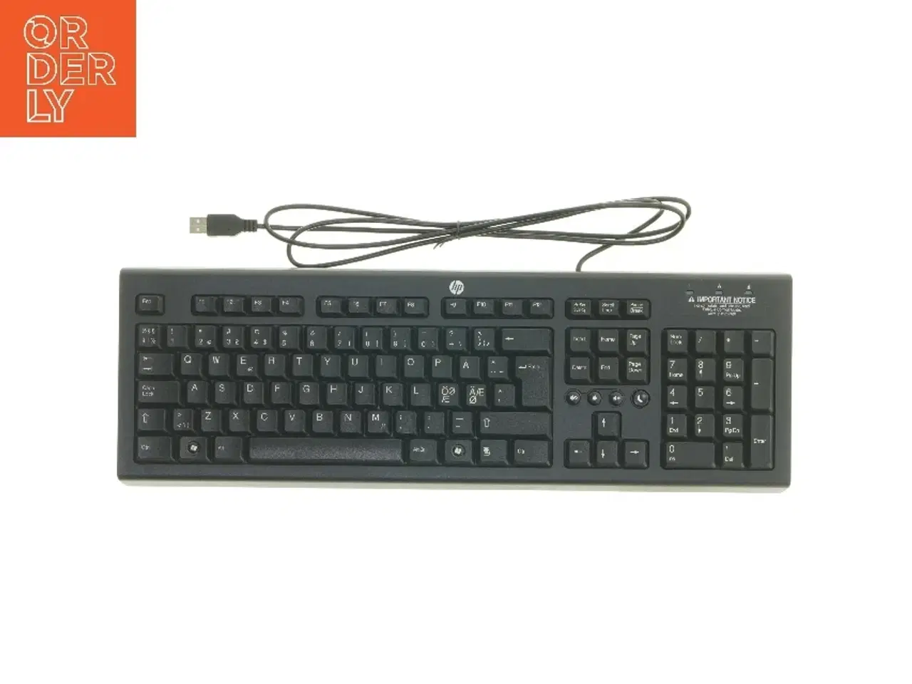 Billede 1 - USB tastatur fra HP (str. 45x15 cm)