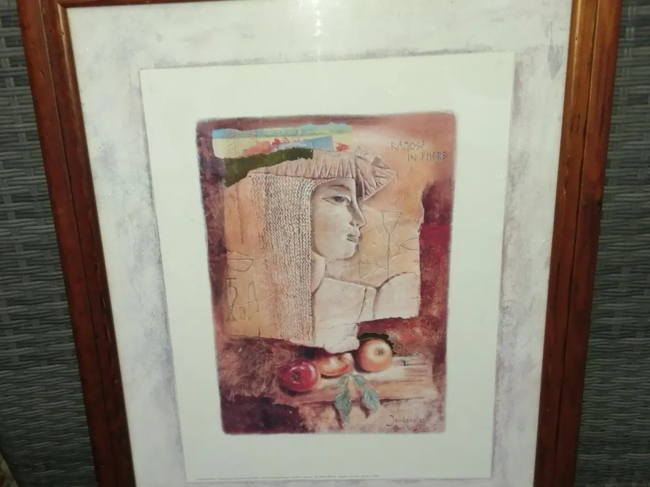 Billede 1 - RAMOSE IN TABRE, EGYPTISK MOTIV, 50X58 CM