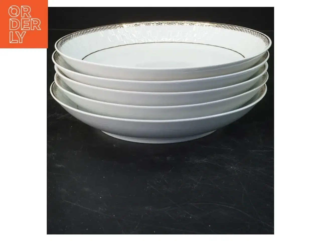 Billede 1 - Sæt med fem porcelænstallerkener fra Royal Porzellan Bavaria KPM Germany (str. Ø 21 cm)