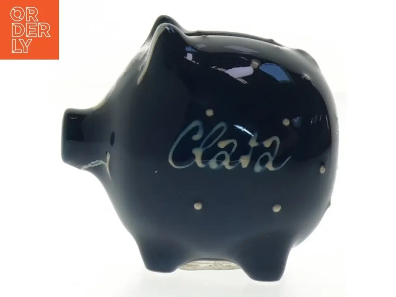 Billede 3 - Blå sparegris &#39;Clara&#39; (str. 9,5 cm)