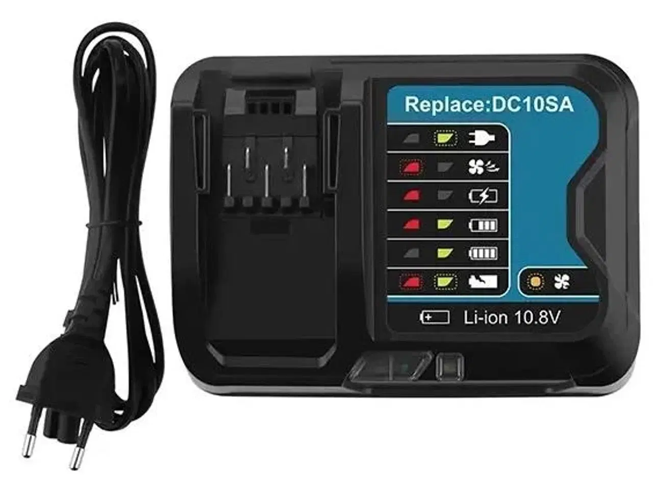 Billede 2 - Batterioplader til Makita 10,8–12 V – kompatibel med DC10SA