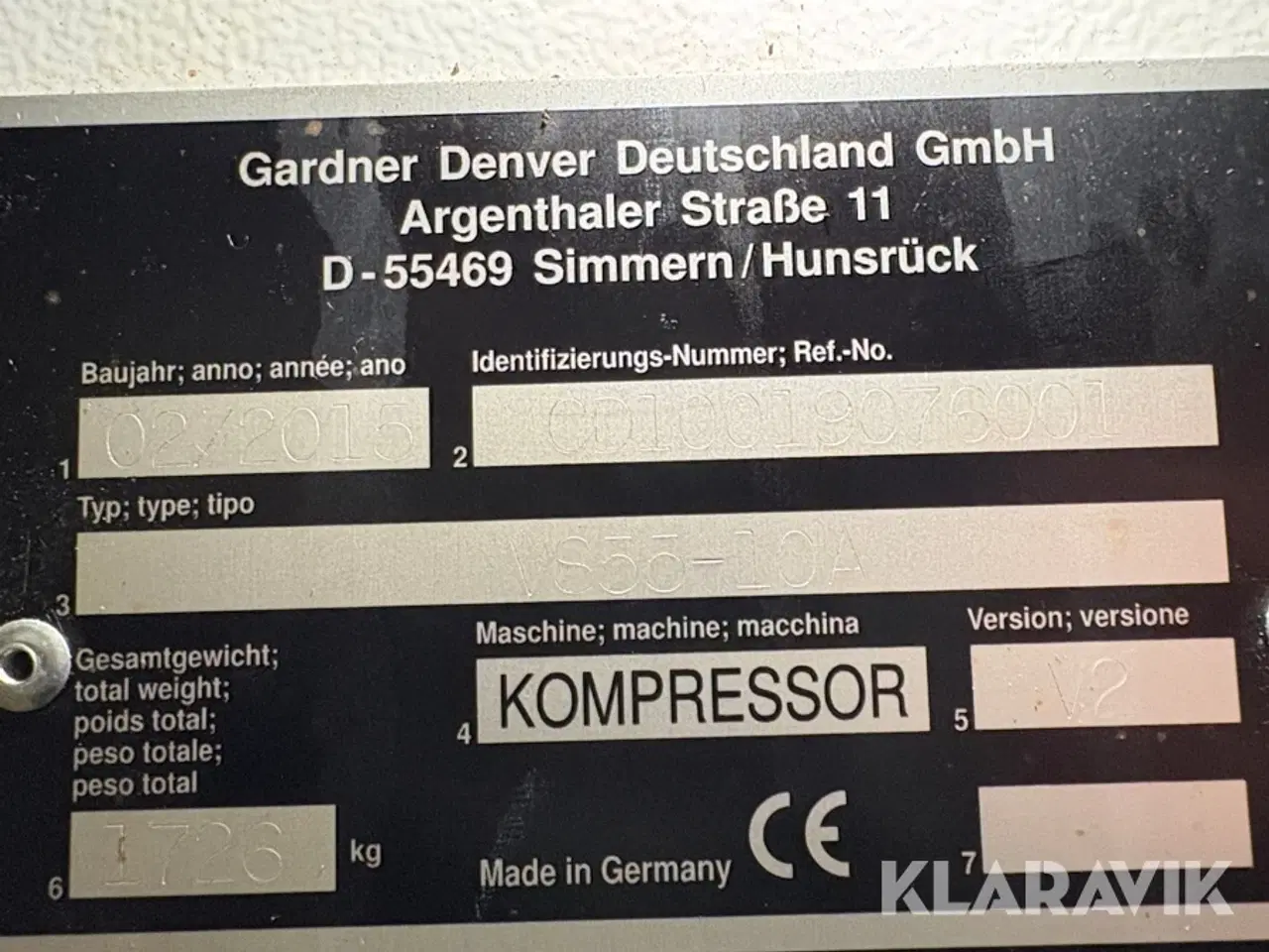 Billede 5 - Kompressorer Gardner Denver VS55-10A V2