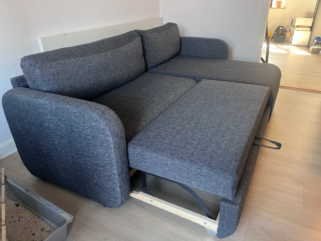 Billede 8 - Sovesofa i mørke grå stof