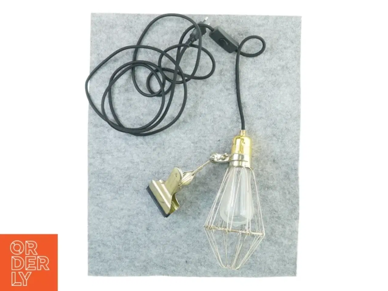 Billede 1 - Lampe med klemme (str. 27 x 12 cm)