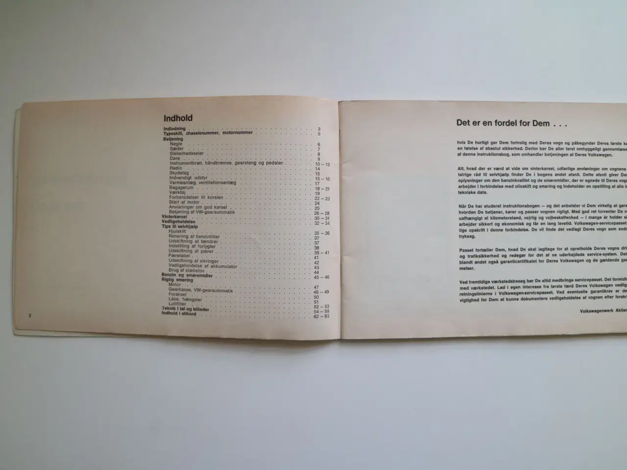 Billede 4 - Instruktionsbog til VW 1600 - årgang 1968
