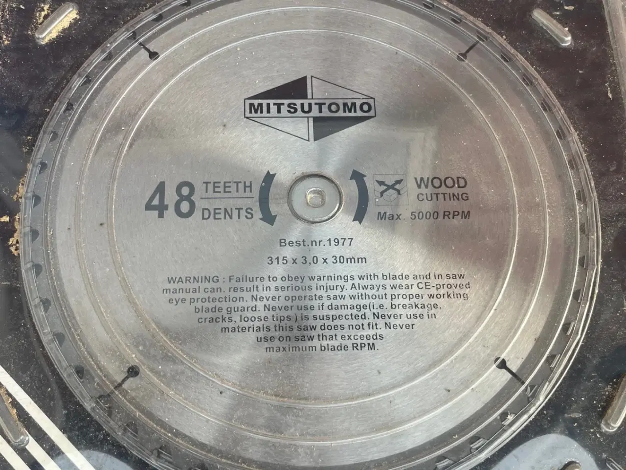 Billede 1 - Rundsavsklinge 315 mm het ny