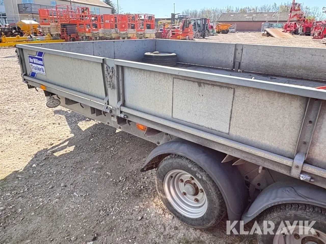 Billede 12 - Maskintrailer IFOR Williams 3 aksler 3500 kg med ladkran