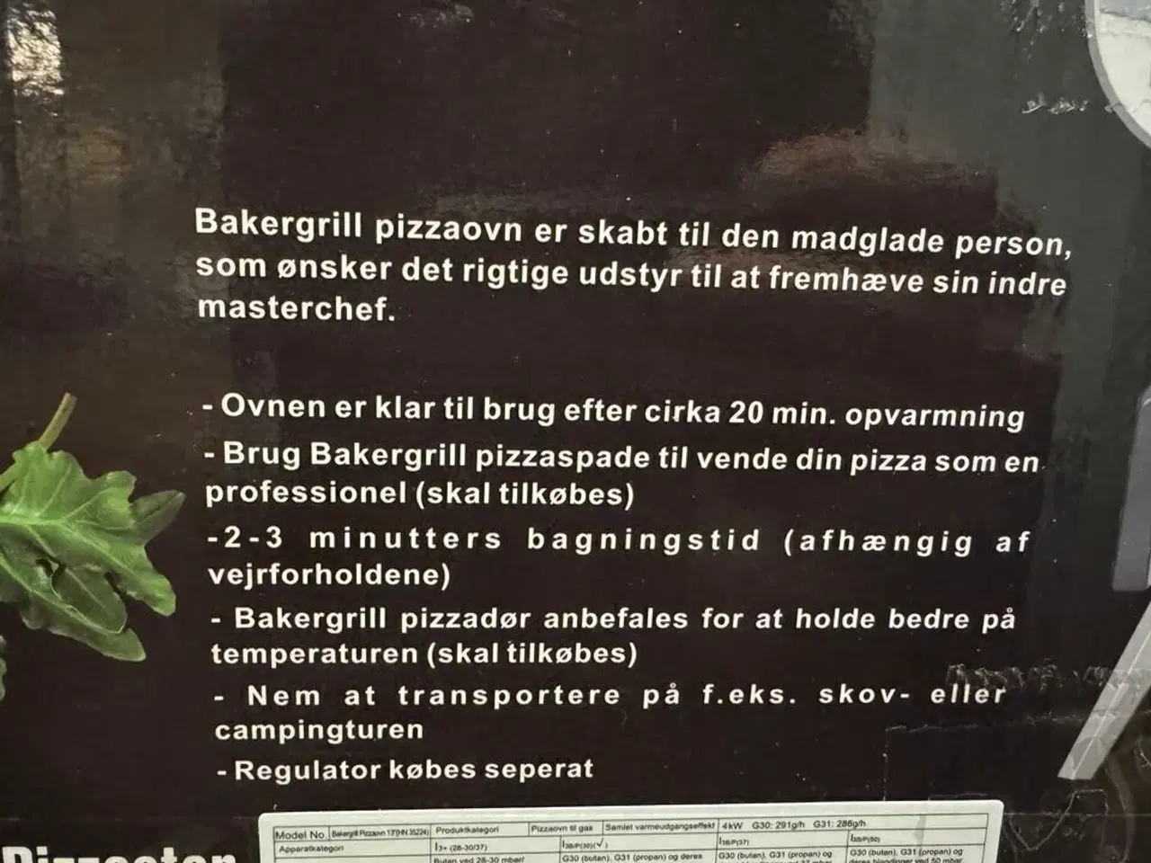 Billede 10 - 13" pizzaovn til gas med pizzasten 4000W