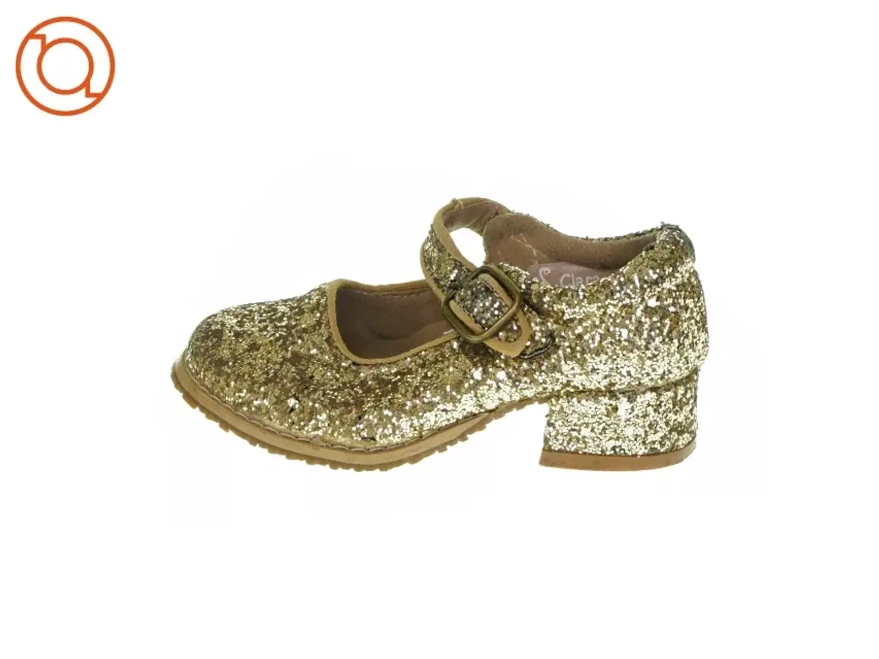 Billede 1 - Børnesko med guld pallietter