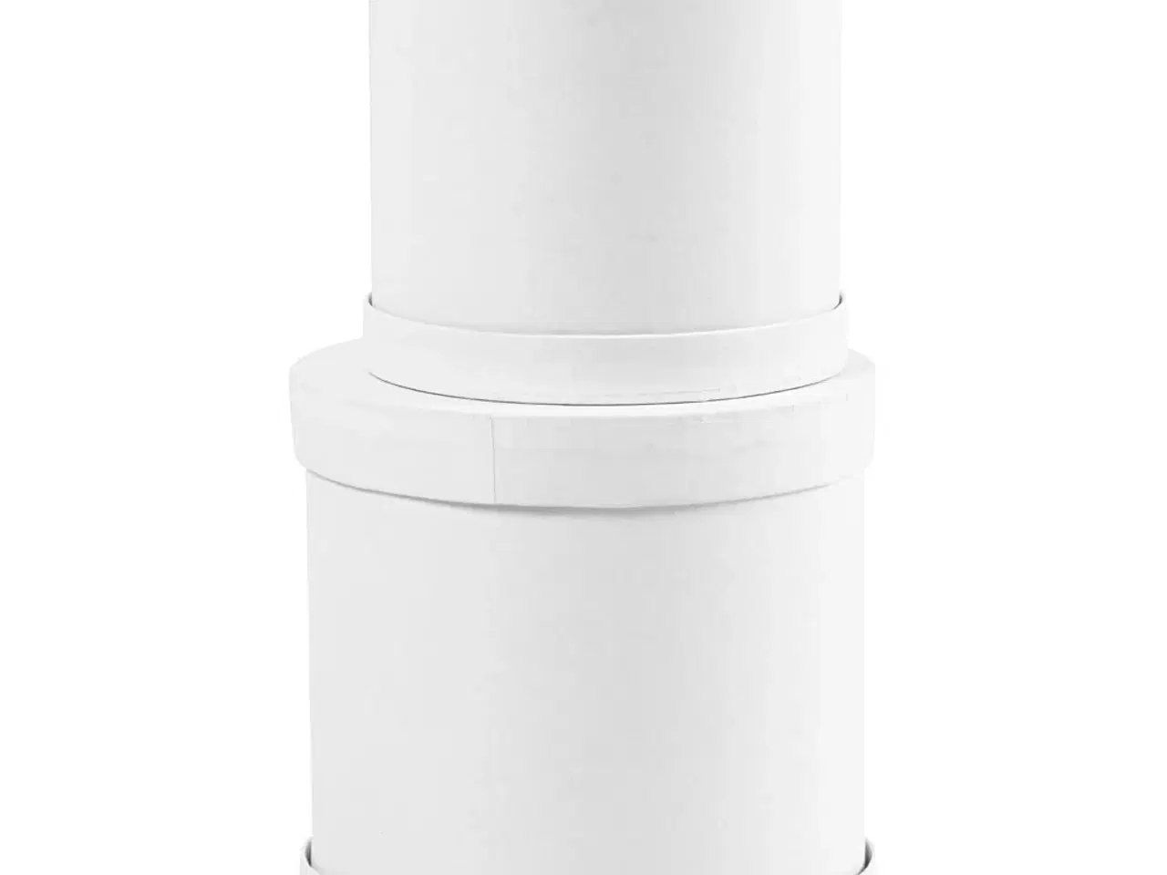 Billede 1 - Trommeæsker, H: 11+13 cm, diam. 11+13 cm, hvid, 1 sæt
