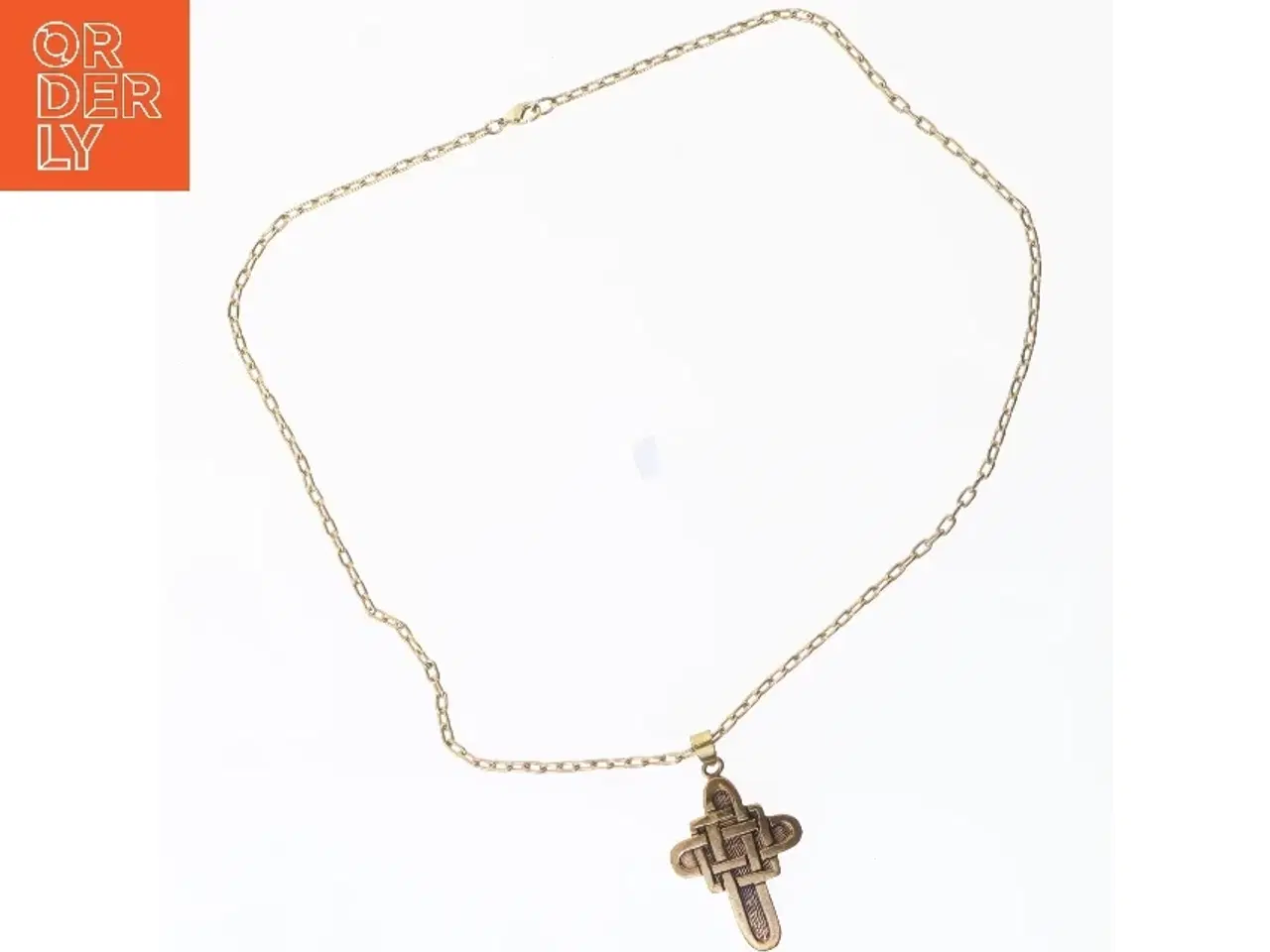 Billede 1 - Kors vedhæng med kæde (str. 47 cm)