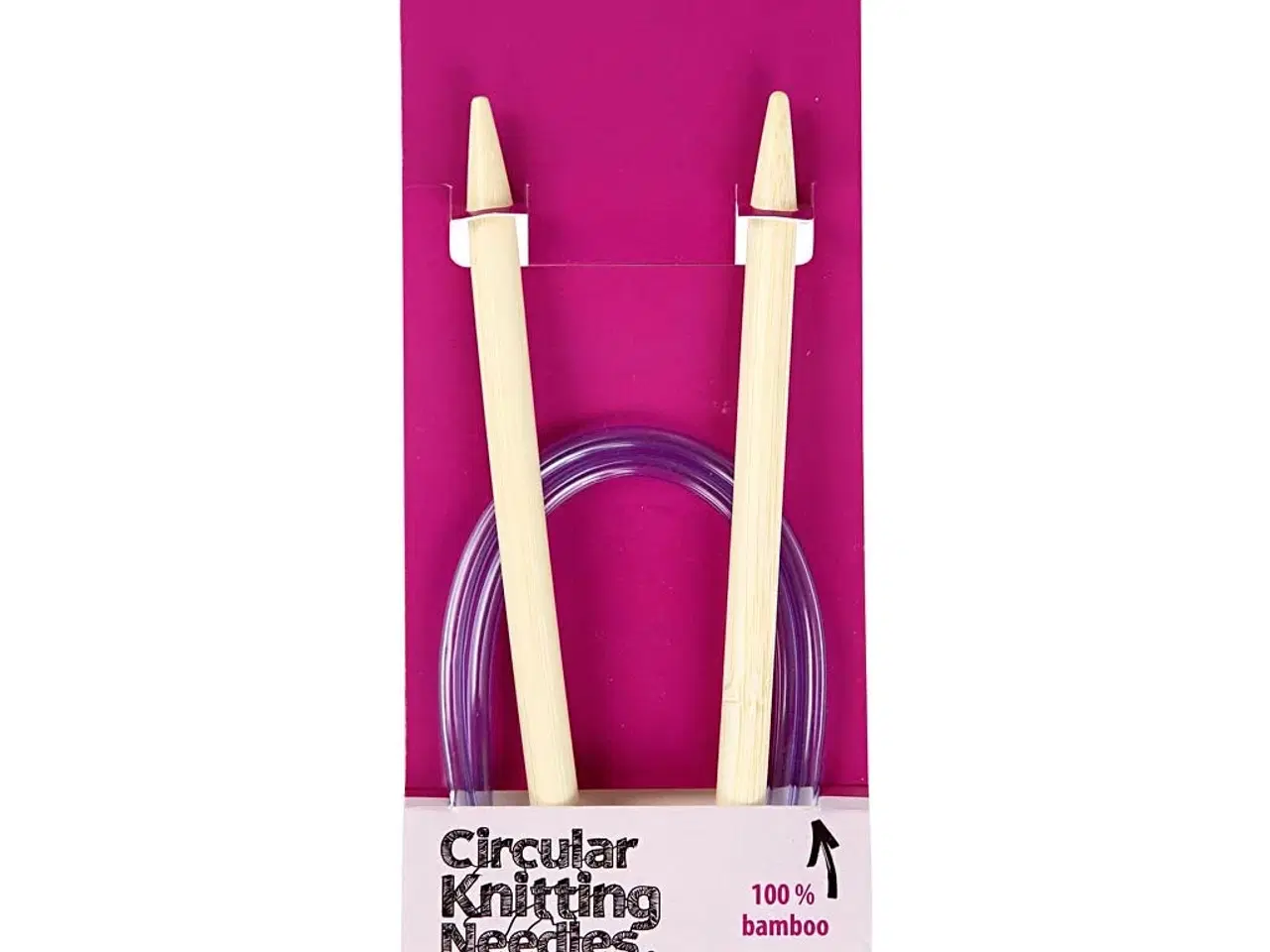Billede 1 - Bambus Rundpind 80 cm, 8 mm - Optimal Strikkeoplevelse