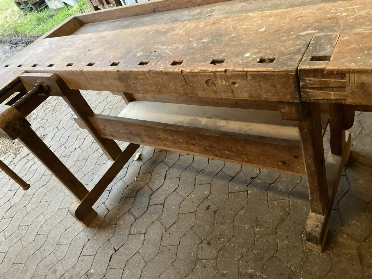 Billede 1 - 1 stk Rigtig Snedker Høvlebænk med Jernspindler 