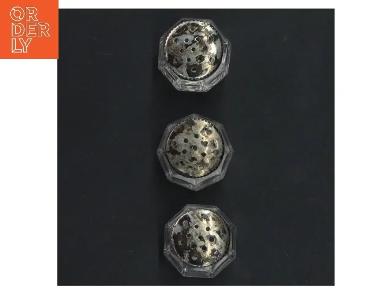 Billede 3 - Sæt med tre glas salt- og peberbøsser (str. 3,5 cm)