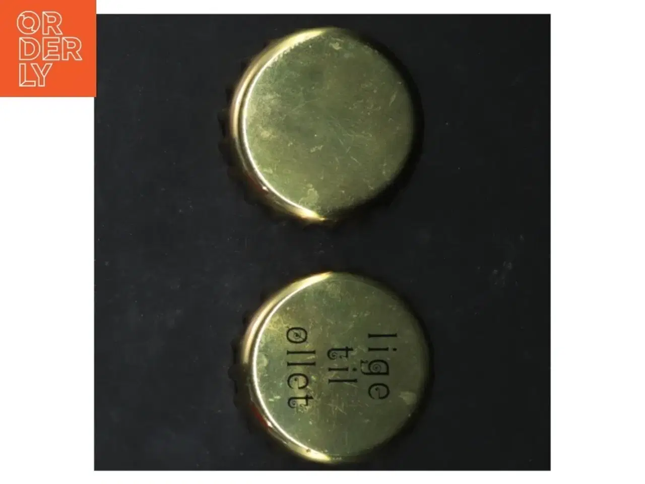Billede 4 - Messinglysestage i flasketop design fra Georg Jensen (str. Ø 7 cm. 2 styk)