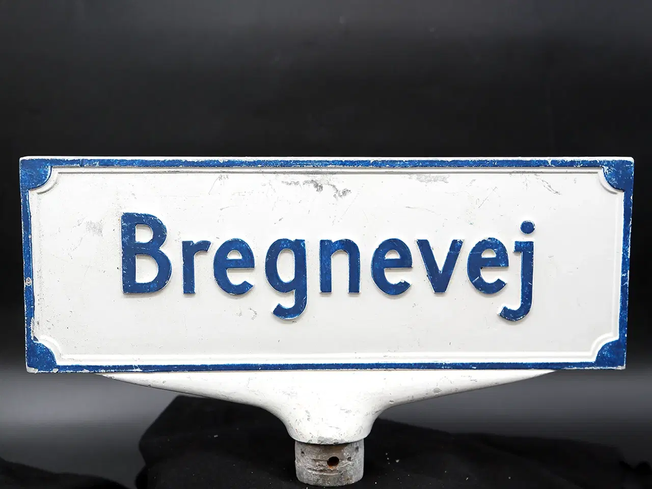 Billede 1 - Vintage dansk vejskilt “Bregnevej” i aluminium