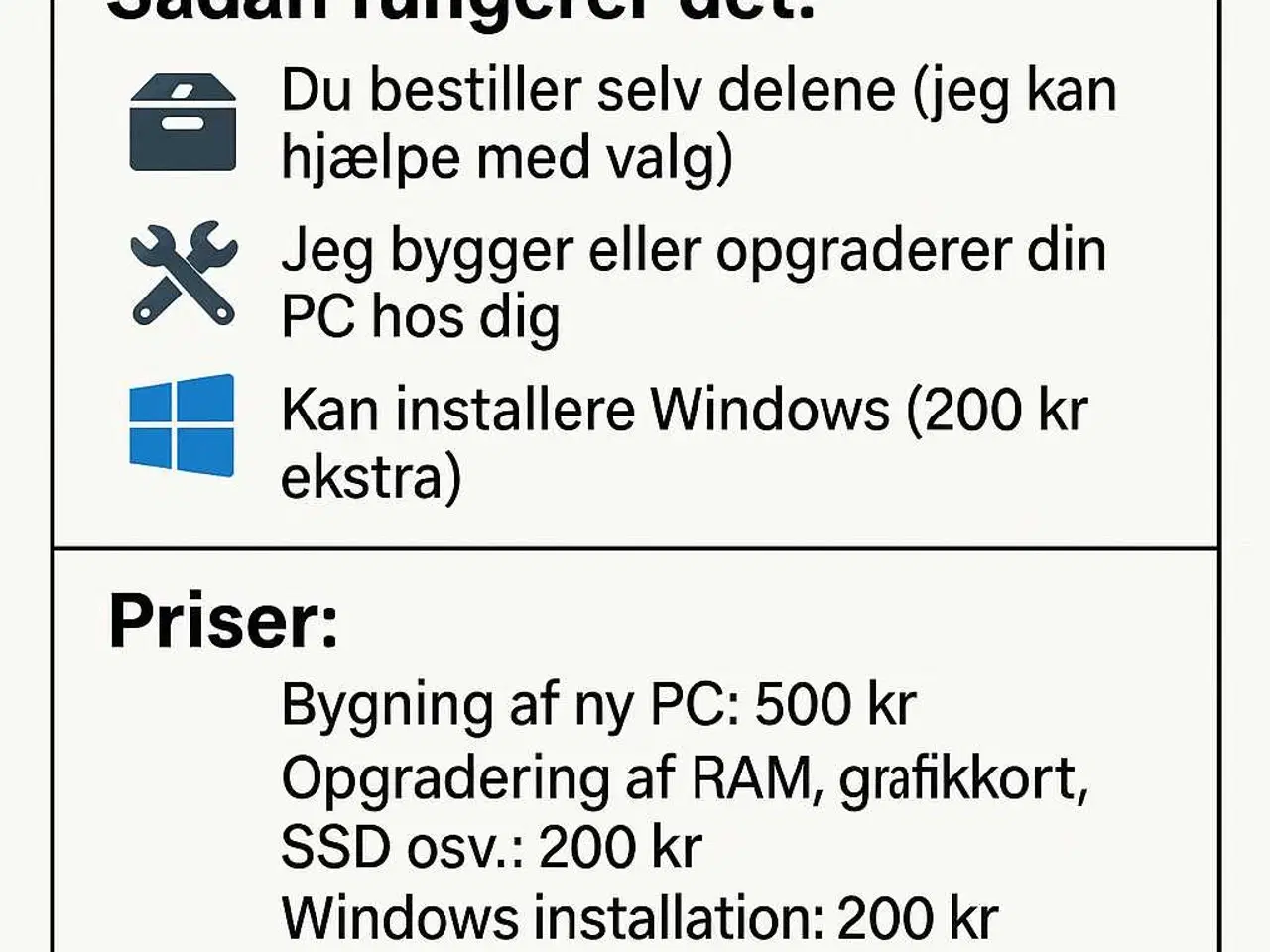 Billede 1 - Få hjælp til din PC – jeg bygger eller opgraderer.