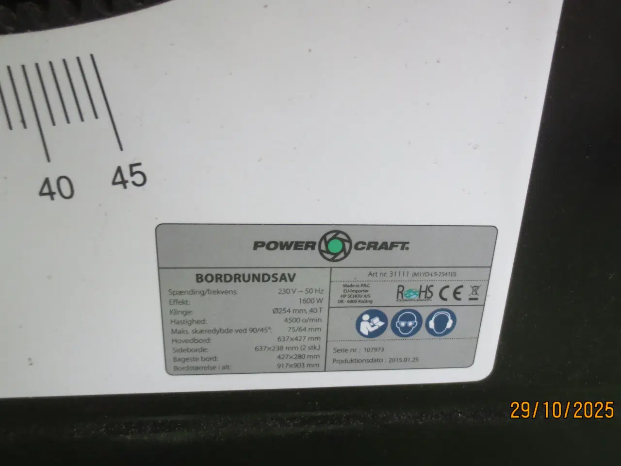 Billede 3 - 1 stk Power Craft Model 31111 Rundsav