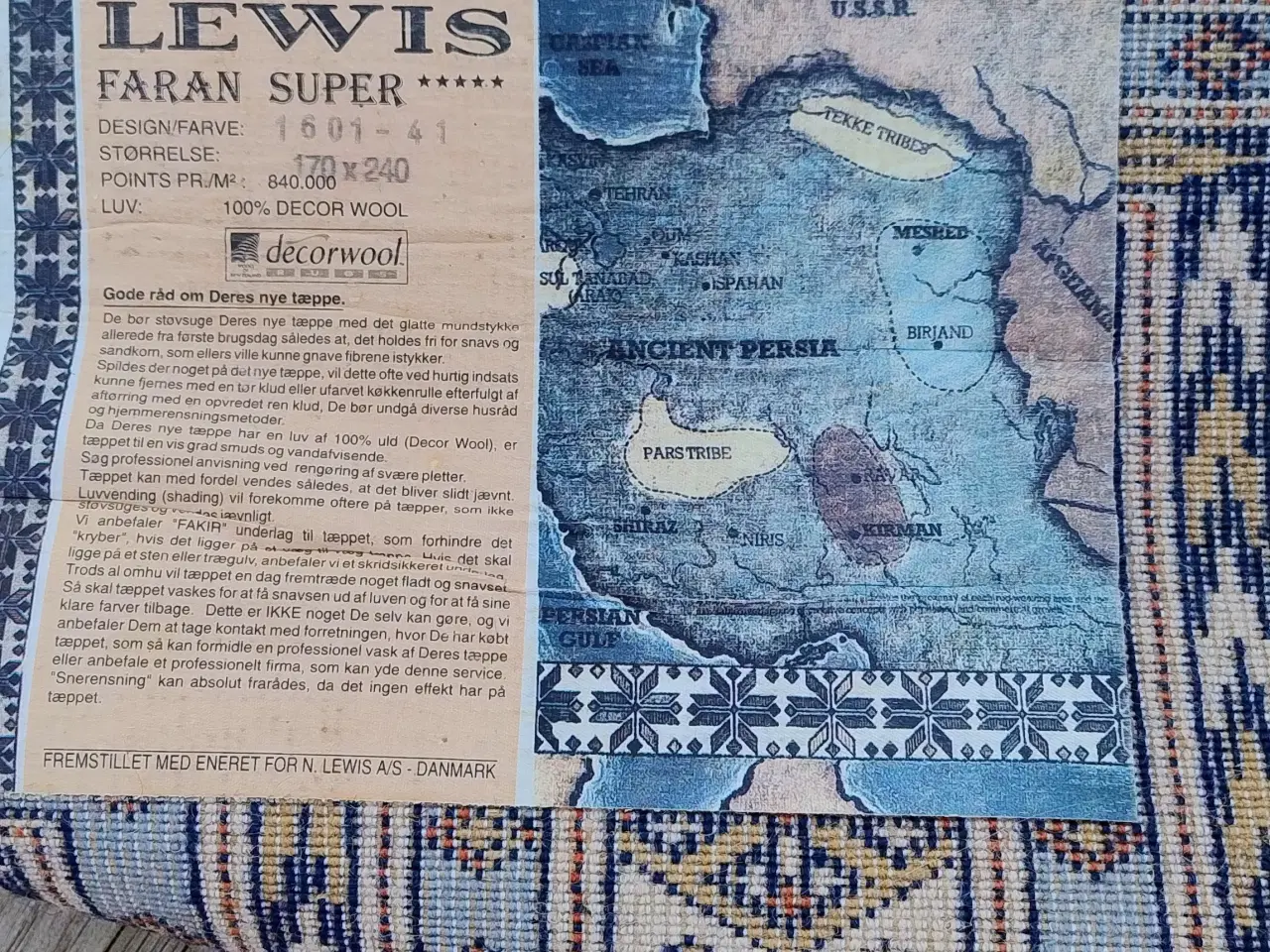 Billede 5 - Ægte tæppe fra Persien i mål 170 x 240