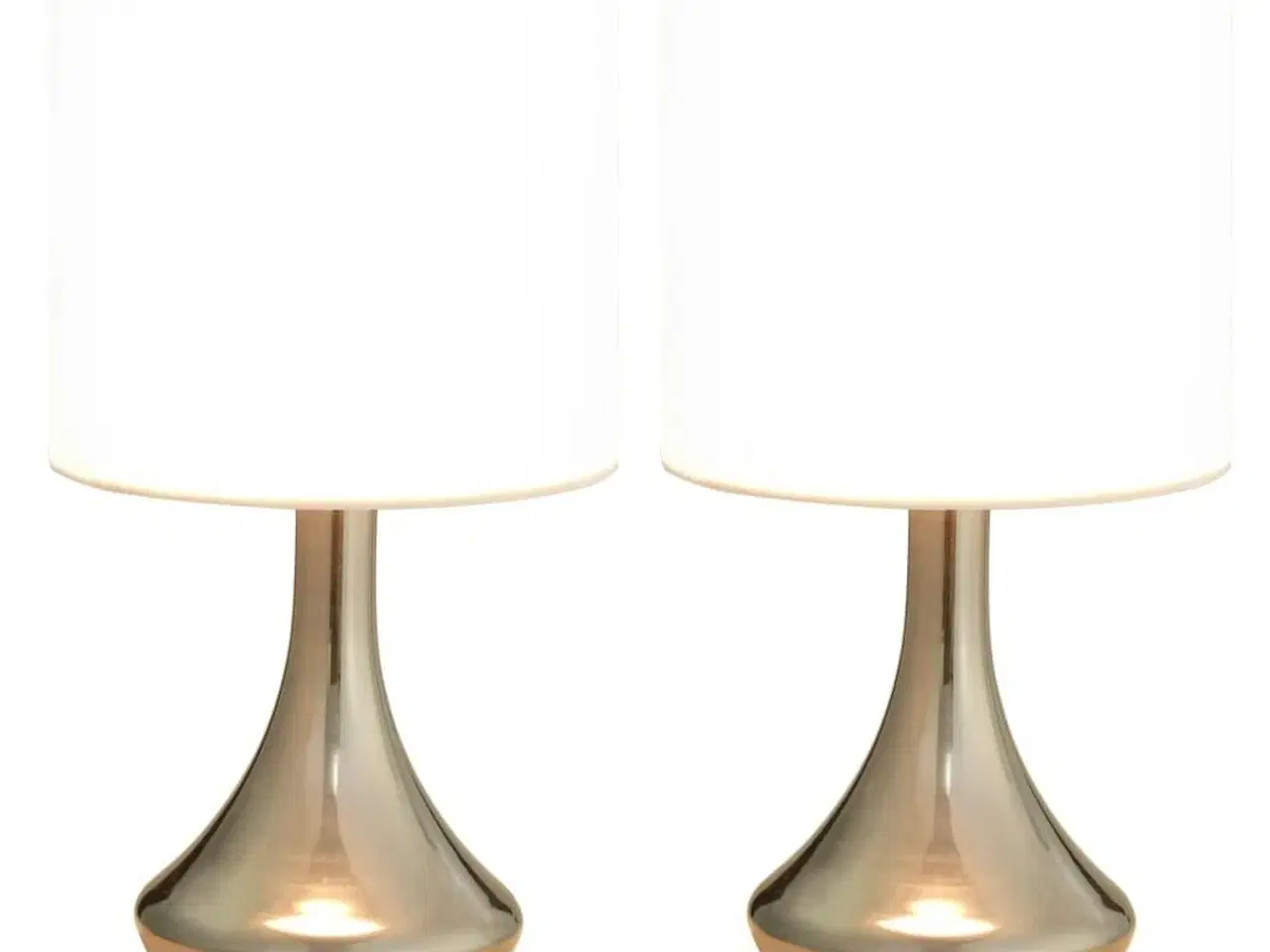 Billede 2 - Bordlamper 2 stk. touch-knap E14 hvid
