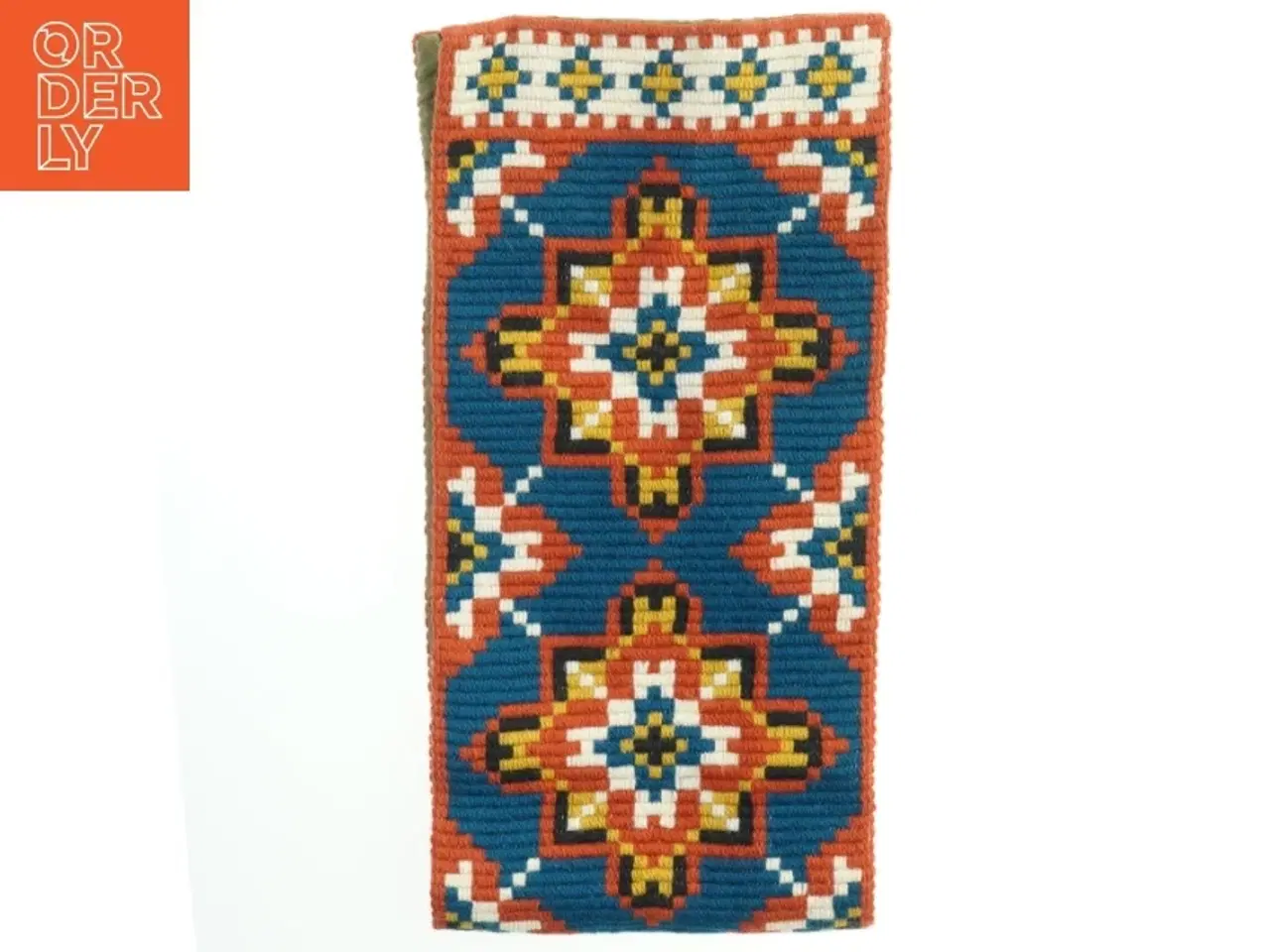 Billede 1 - Vævet bordløber med geometrisk mønster (str. 80x20 cm)