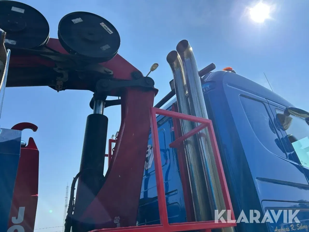Billede 12 - Lastbil Scania R730 med asfaltlad, kran/grab og kroghejs