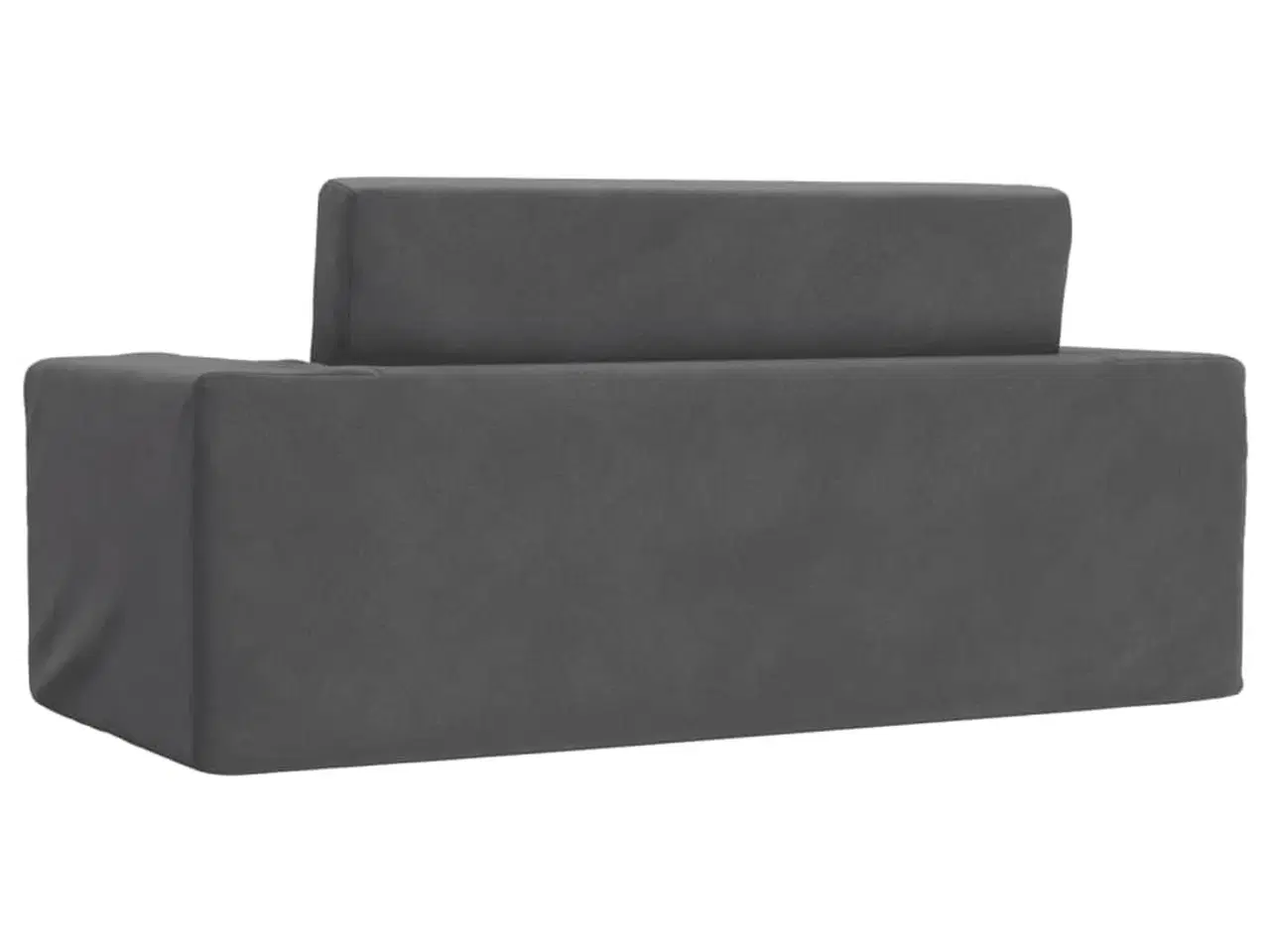 Billede 6 - 2-personers sovesofa til børn blødt plys antracitgrå