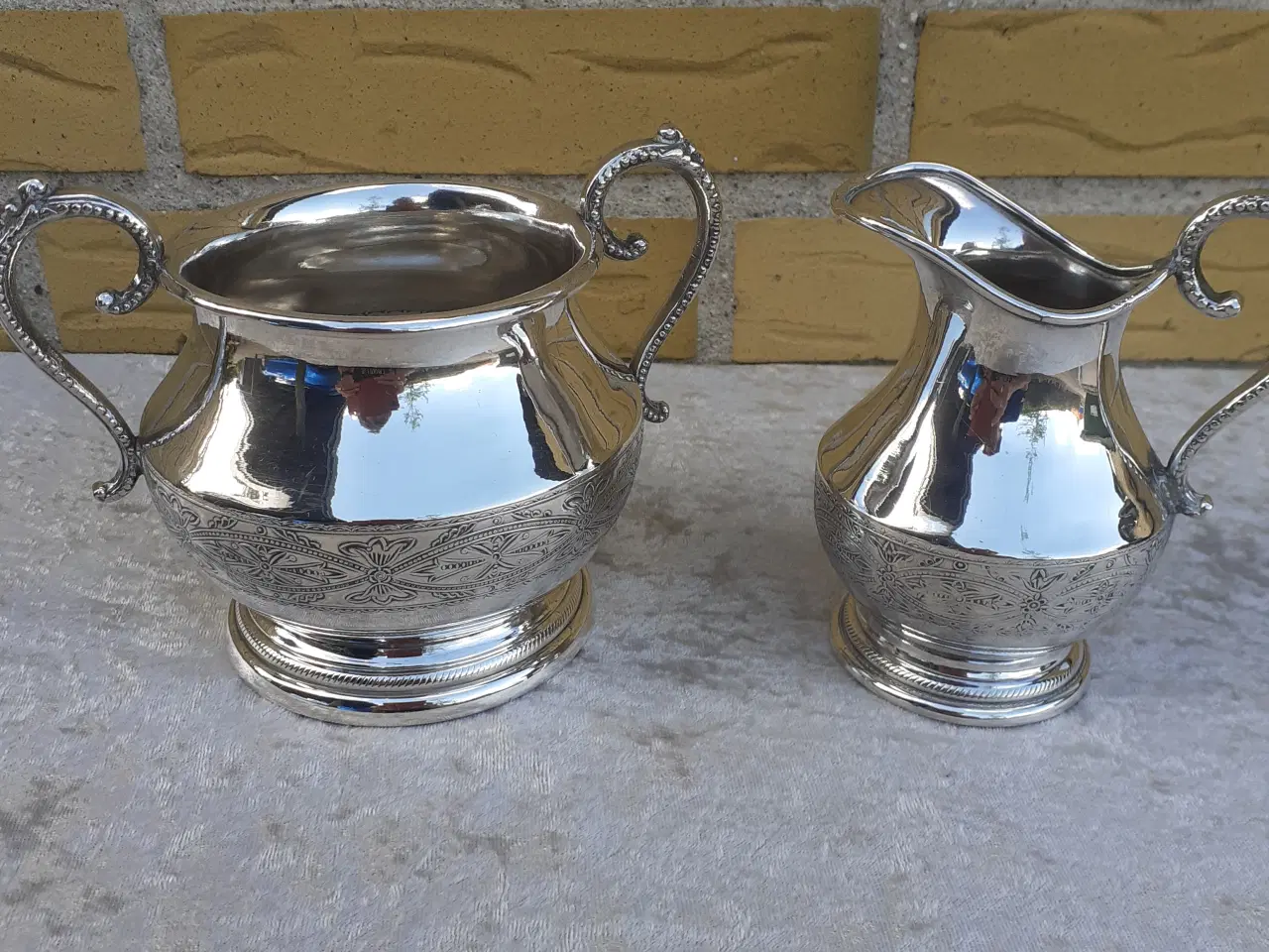 Billede 4 - Sukkerskål og flødekande / Dekorativ (Antik)