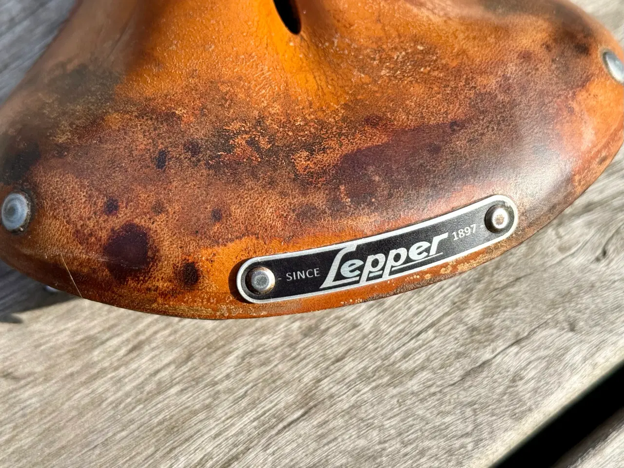 Billede 6 - Retro-look Cykelsadel i ægte brun kernelæder